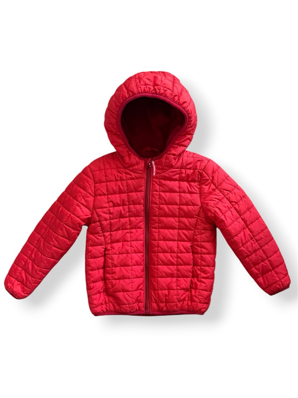 Cat & Jack Hooded Red Coat Quilted Puffer Jacket Size 5T
